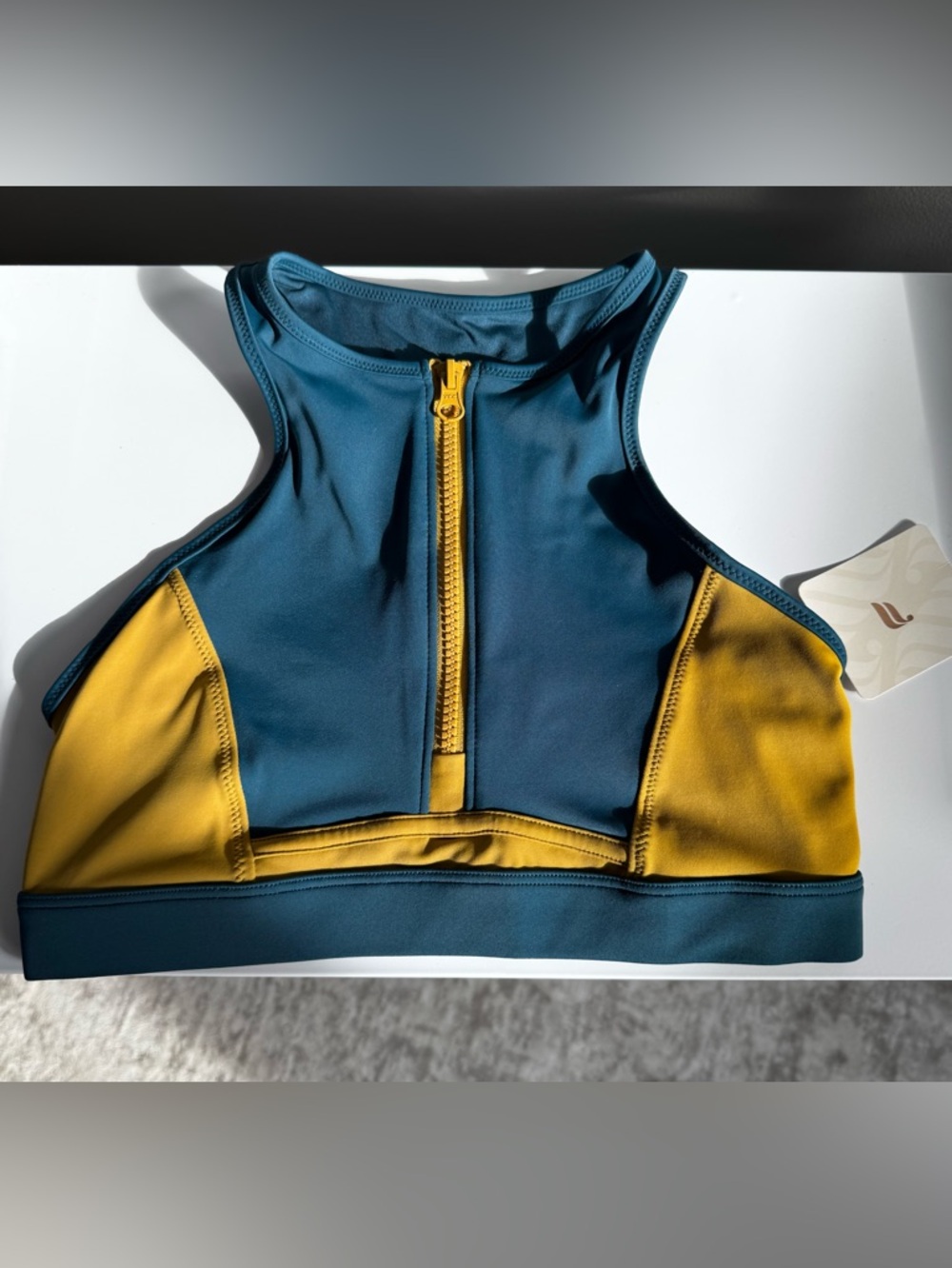 NWT Fabletics zip up sport swim top